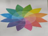 Colour wheel "Hue and Value" Realizado en témpera por una alumna de 2º de ESO